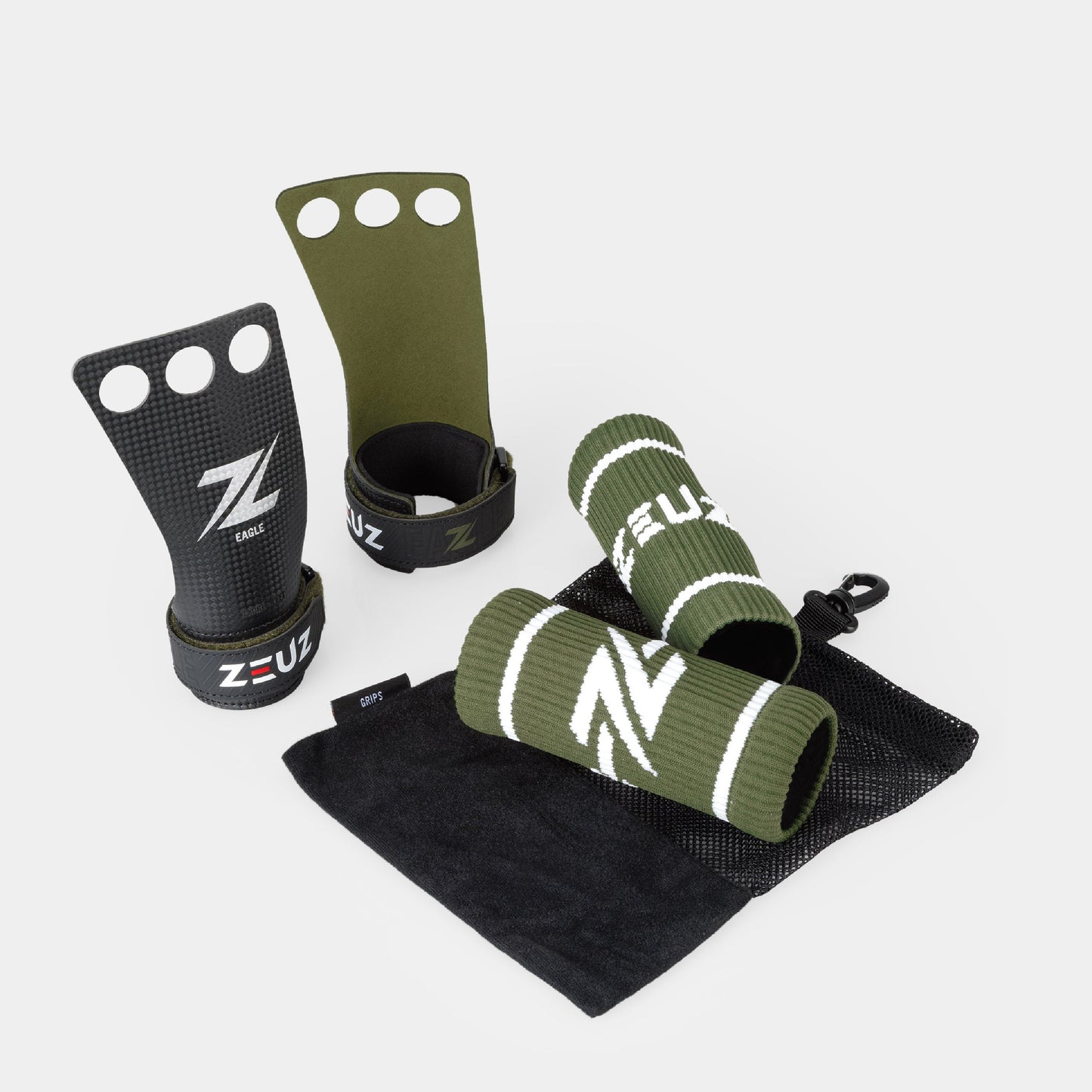 Grips - Eagle - 3-holes - Carbon & Microvezel